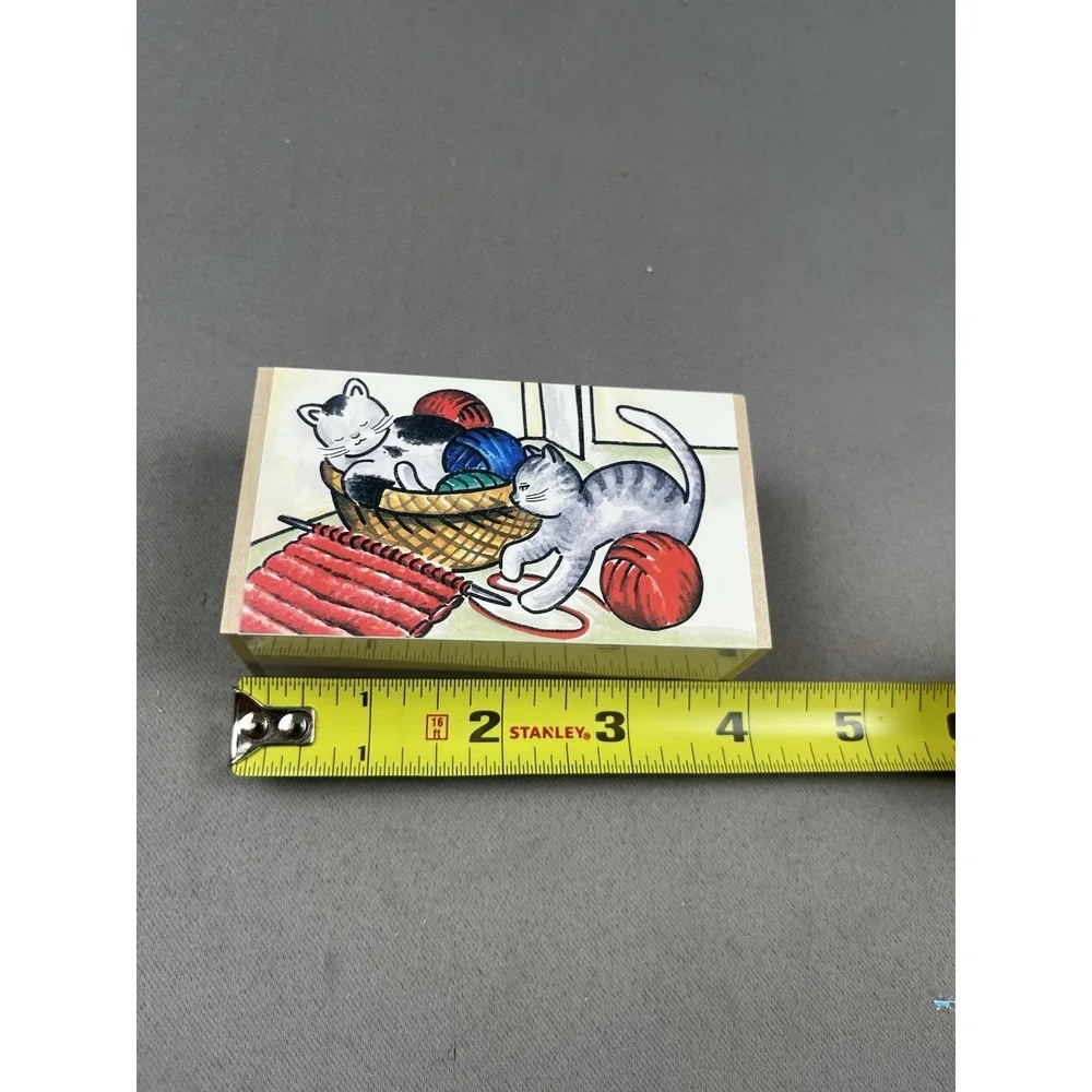 Wolfgang Werner Spielzeug German Wooden Toys Music Box Cat Music Box #686 - Picture 14 of 16